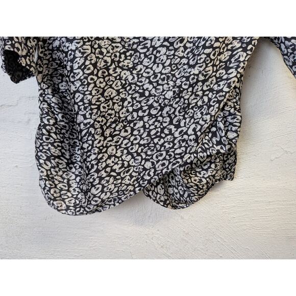 NWT L Academie Joyce Dress Womens Medium Black White Leopard Cocktail Mini - Picture 5 of 10